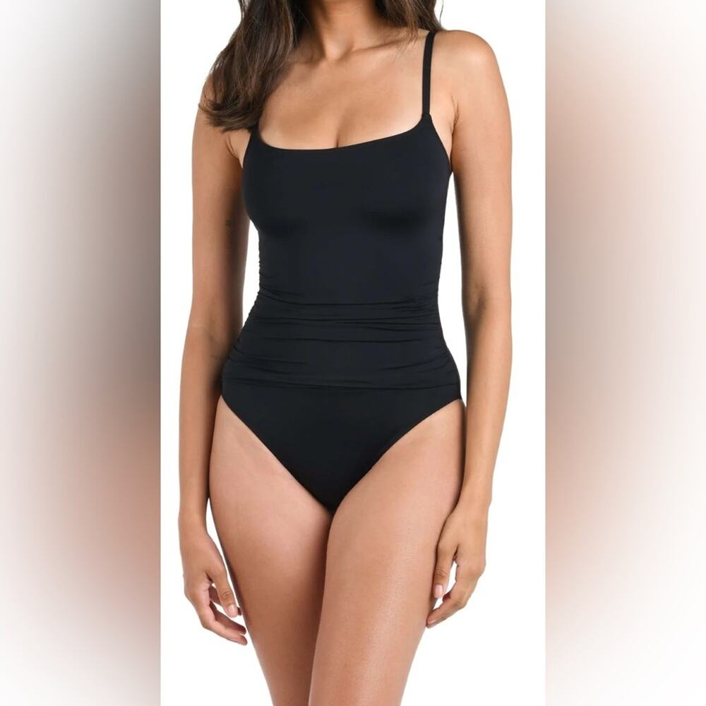La Blanca Island Goddess Lingerie One Piece in black. NWT